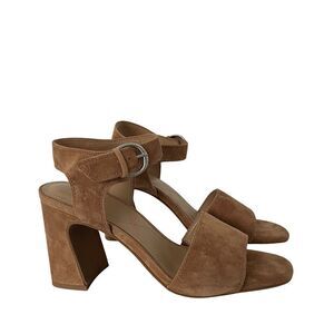 NYDJ Brown The Liz Block Heel Ankle Strap Sandals size 10